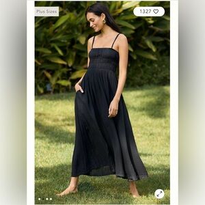 NWT Anthropologie Celandine Strap or Strapless Smocked Drop-Waist Maxi Dress - L